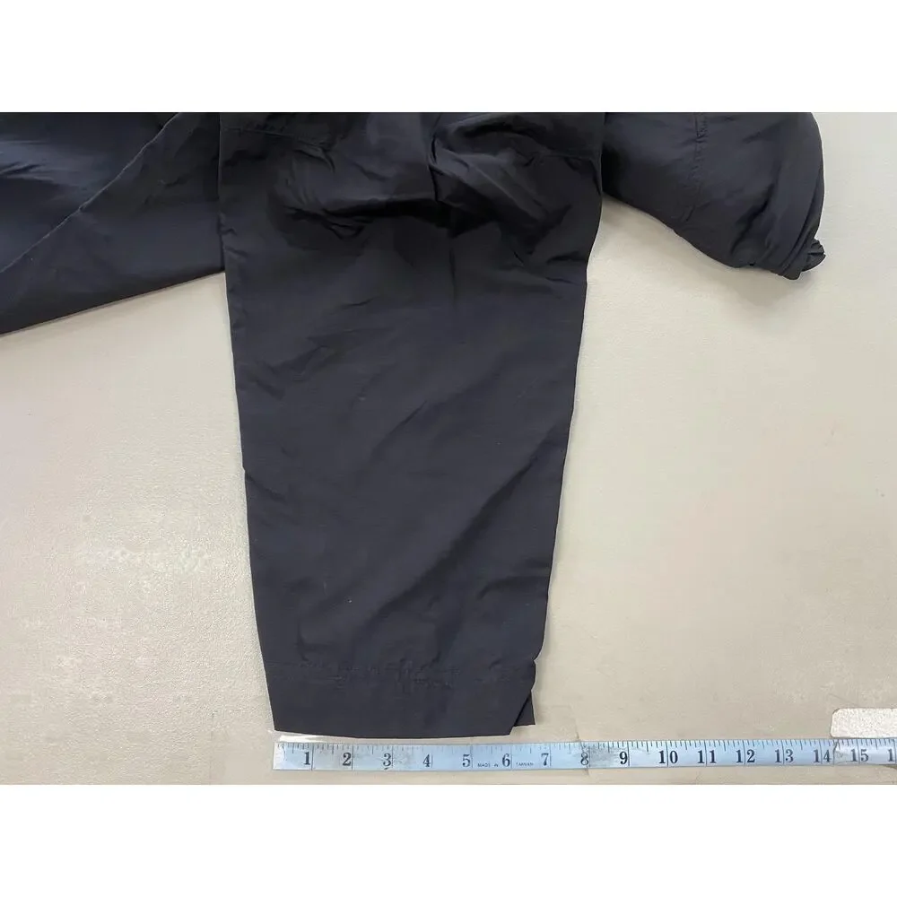 REI Windbreaker Pant Mens Large Black Nylon Hiking Elastic Waist Zip Pockets 32L